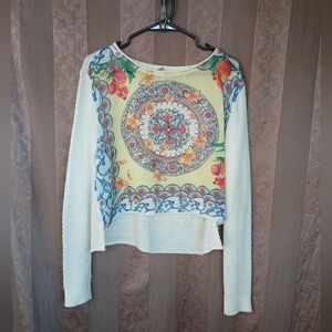 💎 Farm Rio Anthropologie Women's Top Floral Patterned Women's Top